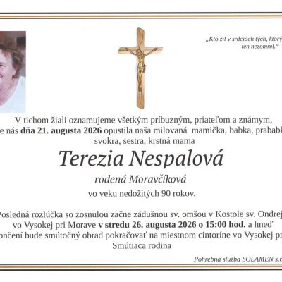 Terezia Nespalová