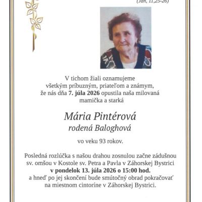 Mária Pintérová